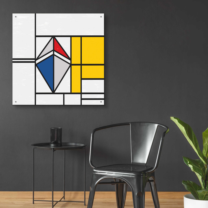 "Mondrian 3937 Ethereum Crypto Art-02" par Piet Mondrian, H 36 po x l 36 po x P 0,2 po