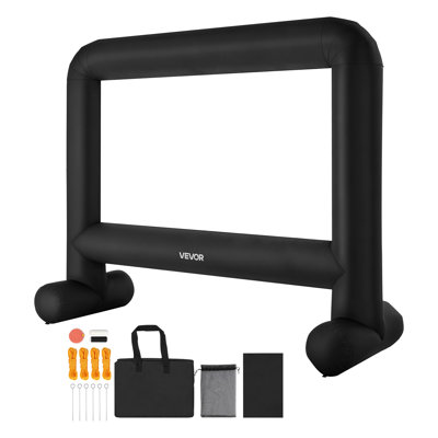 Inflatable Movie Screen, Inflatable Projector Screen with Portable Storage Bag, 16:9 Easy Set Up Movie Projection for Outdoor Backyard, Home Theater, Theme Party
