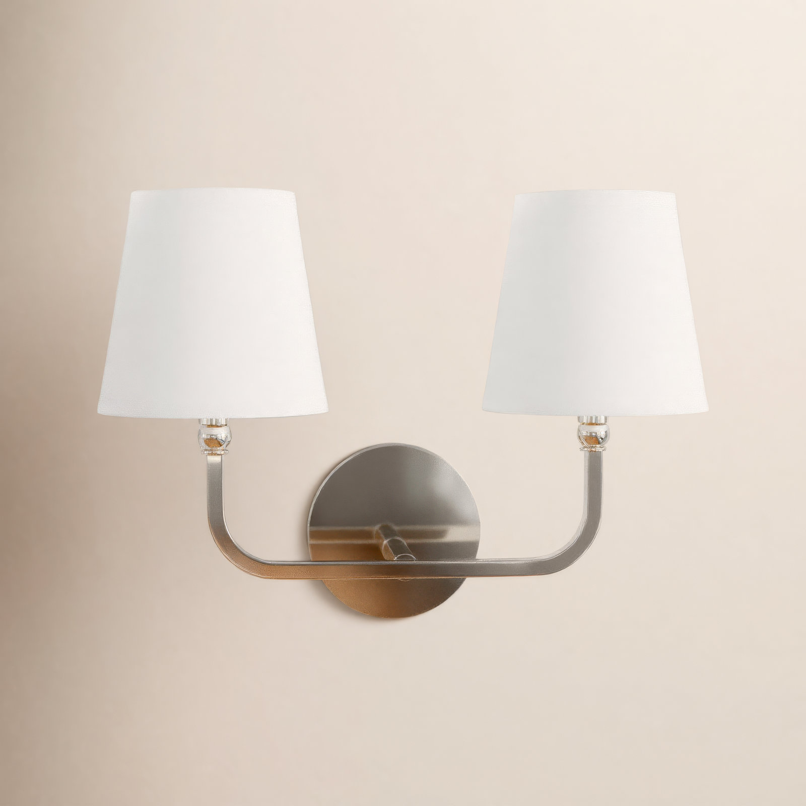 Climsland Dimmable Vanity Light, Polished Nickel, 2