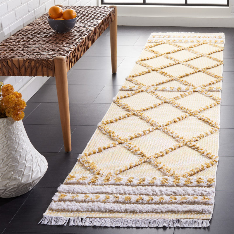 Tapis géométrique Baylum Performance, Tapis de couloir 2 pi x 9 pi
