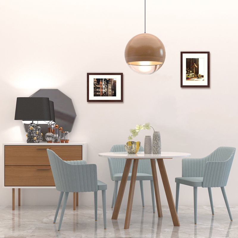 Ensemble de cadres muraux avec plexiglas Dreketi, Noyer, 11 po x 14 po emmêlé à 8 po x 10 po
