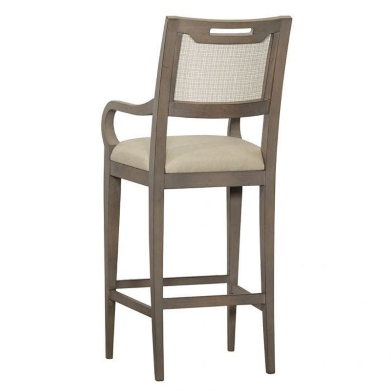 Tabouret de bar et de comptoir Reece, Gris anthracite, Paille 3162, Bar Stool (31” Seat Height)