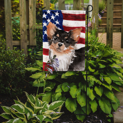 2 côtés en polyester de 2 côtés american drapeau de jardin