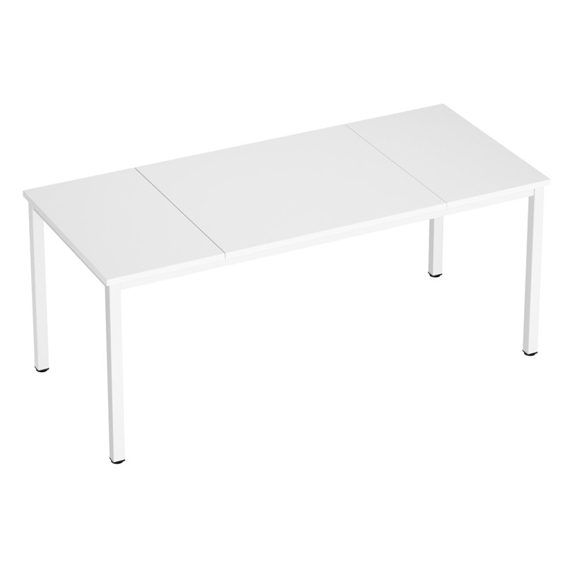 Pelaga Jahnna 70.9'' W Rectangle Writing Desk, 29.5" H x 70.9" W x 31.5" D, White