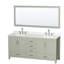 Sheffield 72" Freestanding Double Bathroom Vanity with Quartz Top with 70" Mirror-1284103322-1284072018-1284072019