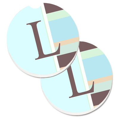 Sous-verre voiture monogramme initial