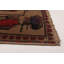 Tapis de bois one-of-kind-noué la 2010 ushak brun/noir 6 pi 11 po x 9 pi zone en laine 10 po Higham