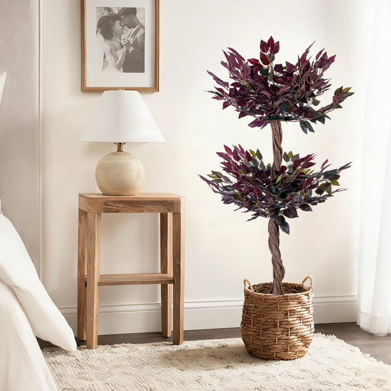 2 Pack Artificial Ficus Tree-6 ft Tall Faux Banyan Tree with Lifelike Leaves and Real Trunk,Potted Fake Silk Tree for Indoor Outdoor Decor