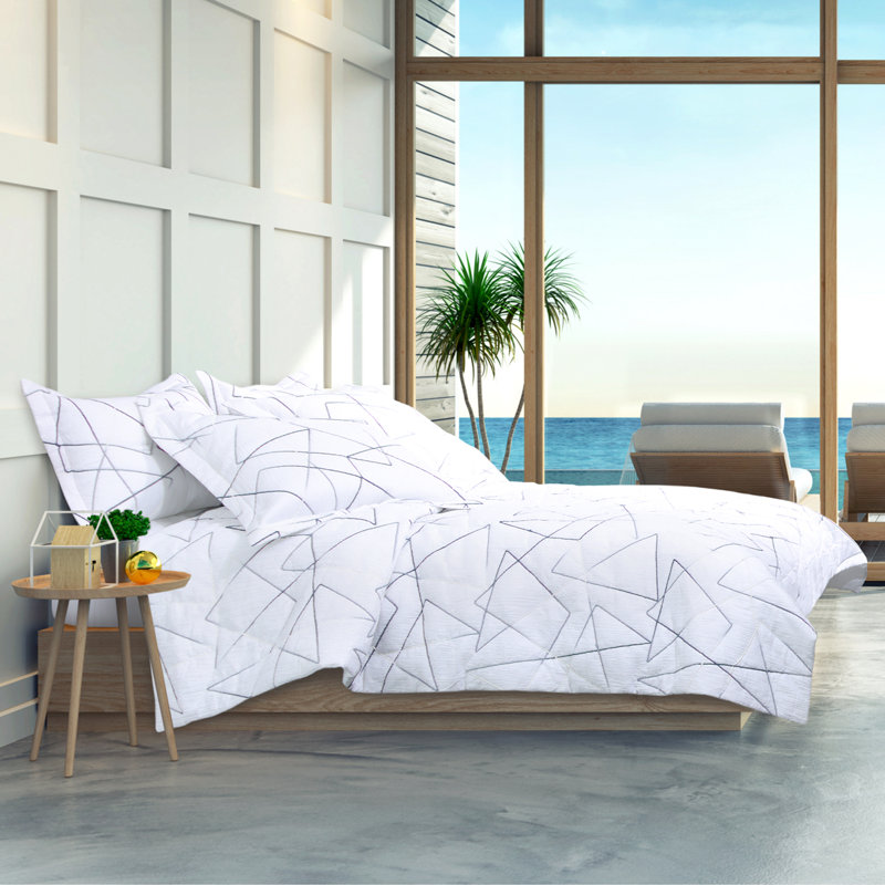 Ensemble d'édredon - Blanc, Édredon très grand + 5 taies décoratives