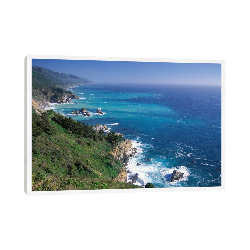 Big Sur Coast From Near Grimes Point, California by Tim Fitzharris - Gallery-Wrapped Canvas Giclée on Canvas, White Framed