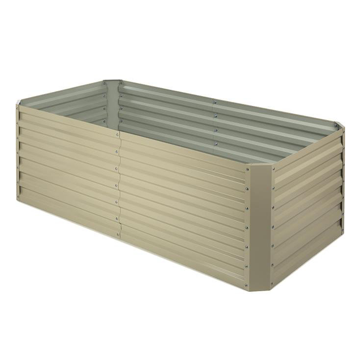 Metal Raised Garden Bed, Beige