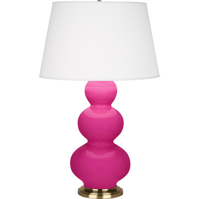 Lampe de table en verre et métal
