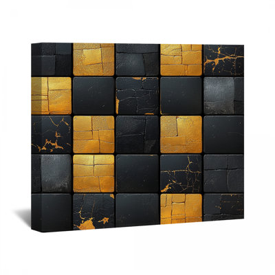 Golden Tiles Wrap - Décoration murale à motif