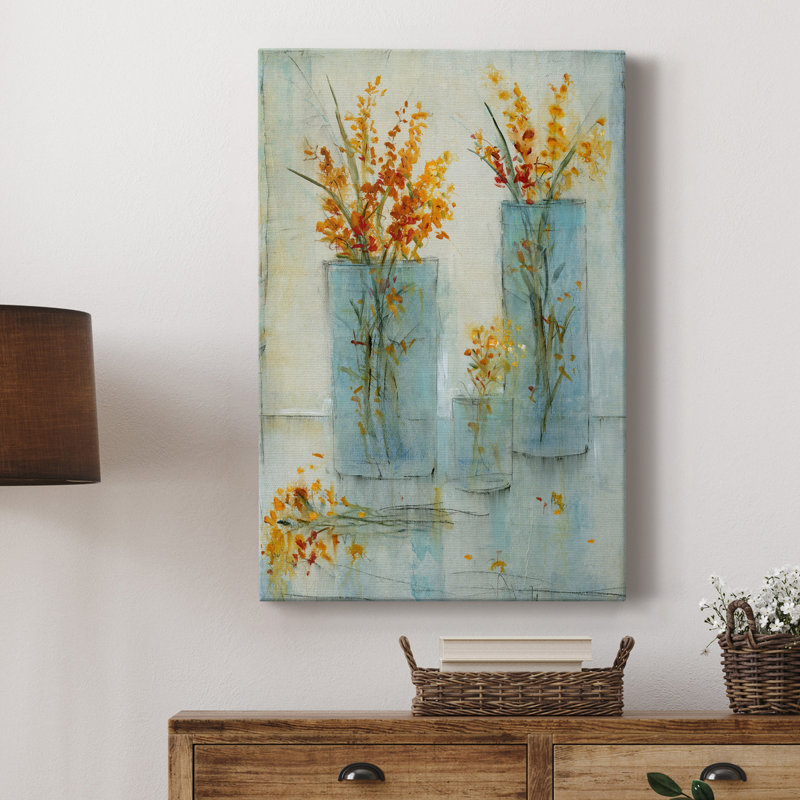 Nature morte II - peinture sur toile tendue, H 12 po x l 8 po x P 1 po