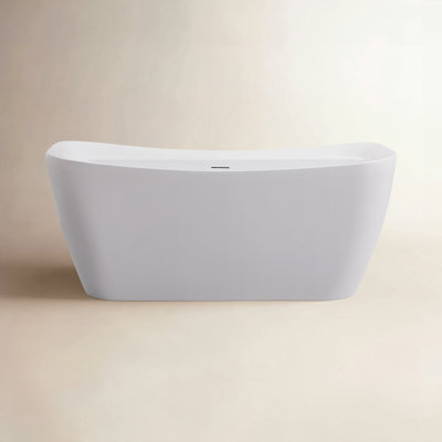 Dezra 59'' x 30.7'' Soaking Bathtub