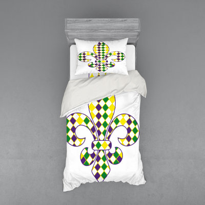 Eclectic Polyester Checkered Duvet Cover
