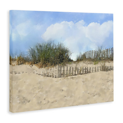 Sunny Beach Day Dunes Canvas Wall Art, design by Jeff Pica
