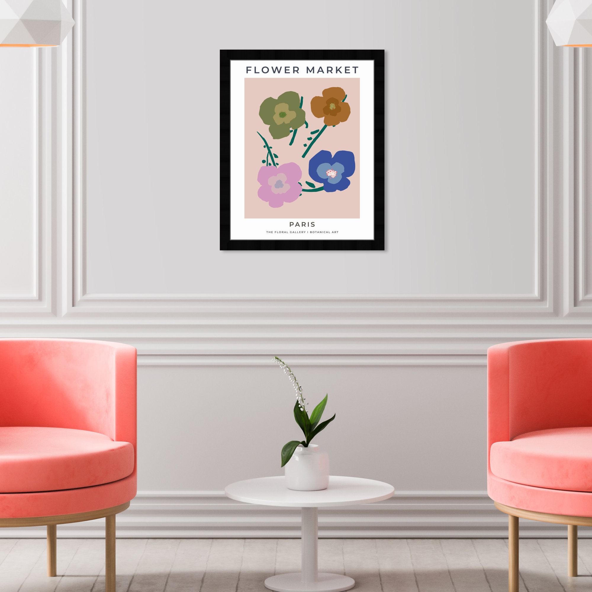 Paris Flower Market by Oliver Gal, 22" H x 18" W, Black