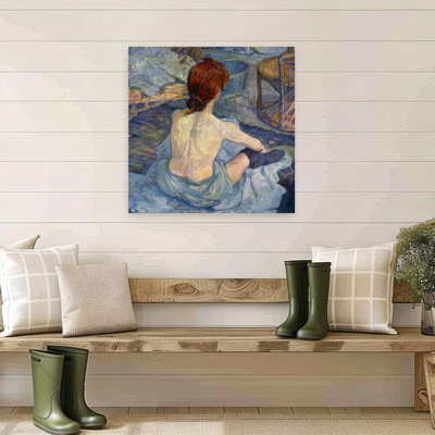 Woman At Her Toilet Classic Contemporary Wall Art Print by Henri de Toulouse-Lautrec - 1 Piece Wrapped Canvas Wall Art