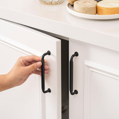 10 Pack 3 Inch Black Cabinet Handles Matte Black Drawer Pulls Kitchen Cabinet Handles Solid Zinc Alloy Pulls for Dresser Drawer Hardware
