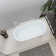 66.93" L X 31.5" W X 22.83" H Matte White Freestanding Solid Surface  Bathtub SWBT16-6732