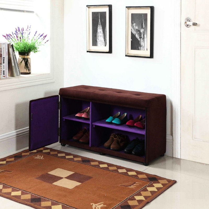 Rangement pour chaussures brun 18 po - et intérieur haut et fiable