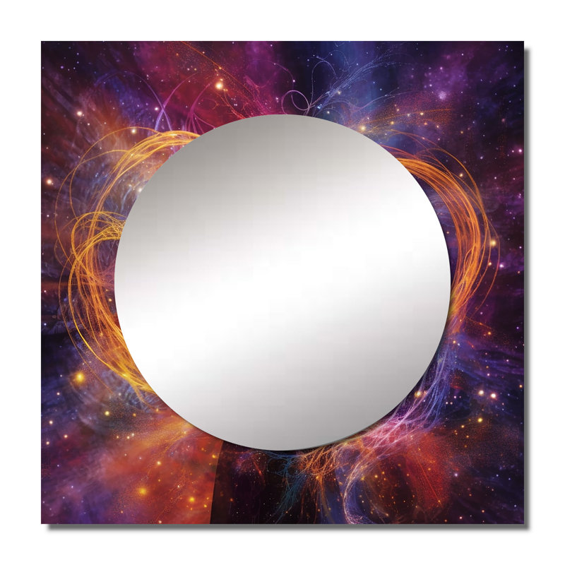 Naleea - Miroir carré romantique pour décoration murale, 23 po x 23 po
