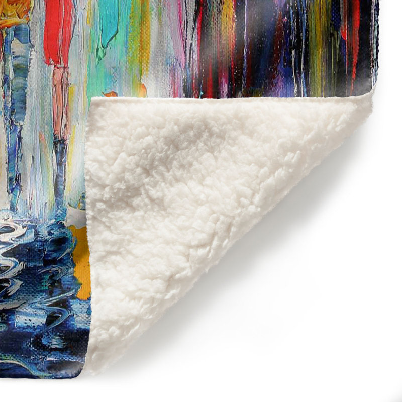 Couverture sherpae abstraite douce nighty, l 68 po x L 80 po