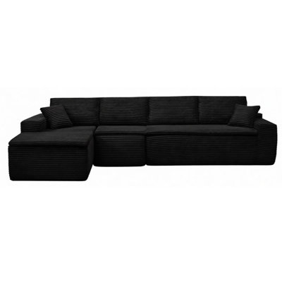 134" Modern Minimalist Modular Sectional Couch, Comfort L Shaped Sofa For Living Room, Minimalist Modular Sectional Couch With Soft Cushion, Left Hand Facing
