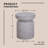 Temper Concrete Round Outdoor End Table