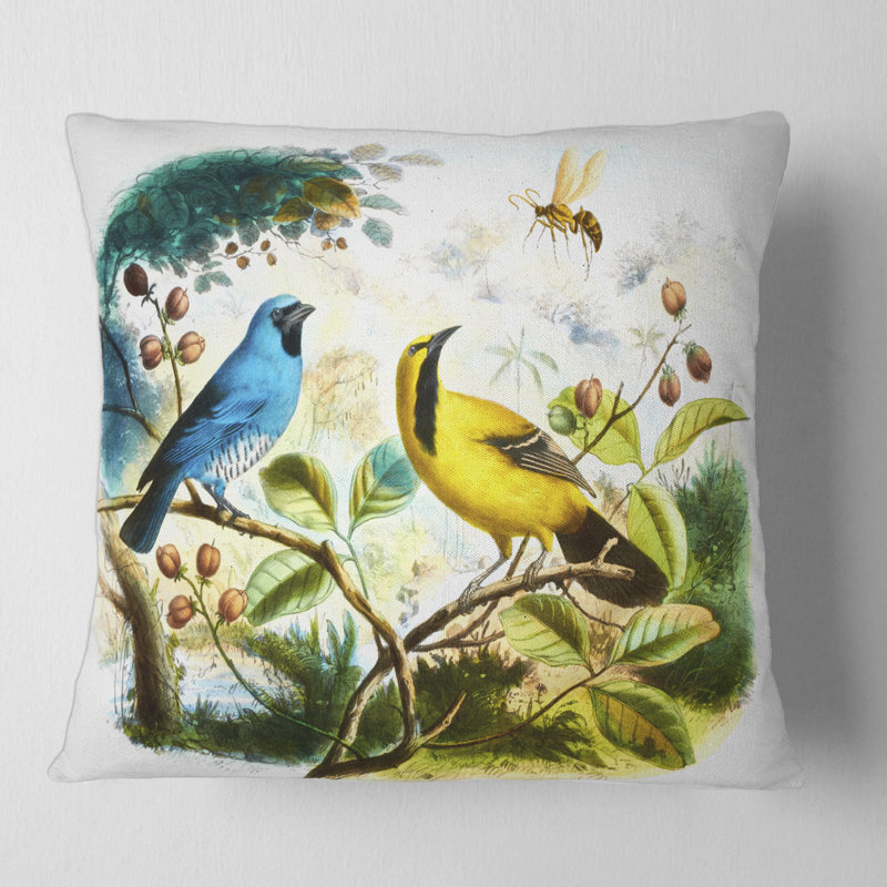 Housse et insert d'oreiller carré Bird in the Wild, 16" x 16"