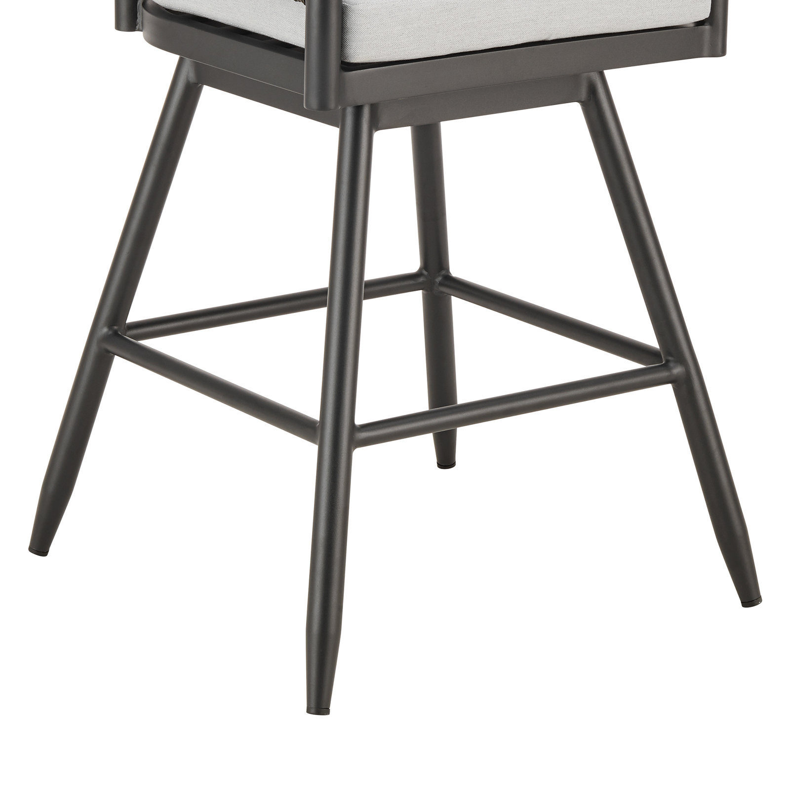 Haimes Metal Outdoor Bar Stool with Cushion, 30"