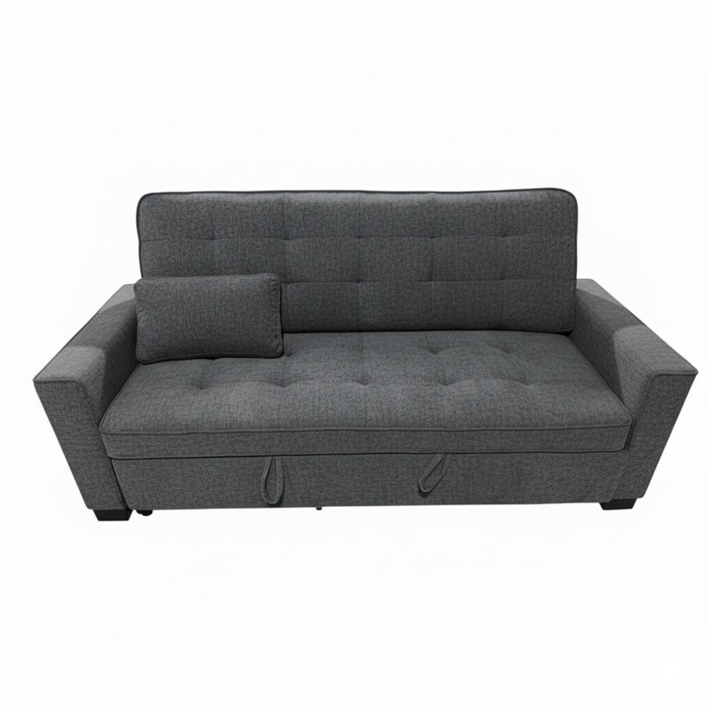 73"  Sleeper Sofa Bed, Modern Tufted Couch For Living Room, Dark Gray