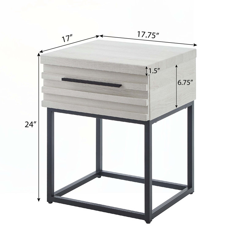 Ensemble de chambre à coucher 3 pièces Odeen, Grand, Beige / Blanc