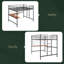 Lit mezzanine en métal avec bureau et grille en métal-948125730-948125729