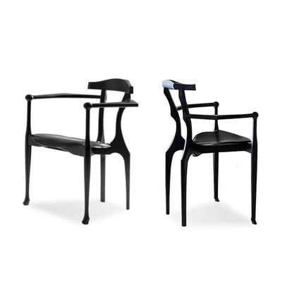 Chaise d'appoint 27,56 "noire à dossier solide (ensemble de 2)