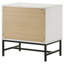 Yountville White Minimalist 2-Drawer Nightstand Bedside Table