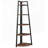 5 Tier Rustic Brown Corner Bookshelf Bookcase-964806834