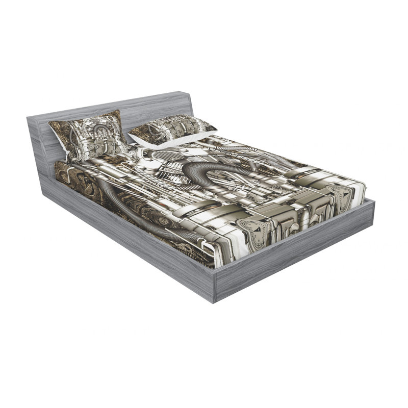 Ensemble de draps Bikes and Cars Lovers, Ensemble de draps pour lit double avec un drap-hou