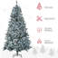 Arbre de Noël artificiel enneigé 7,5 pi - lumières DEL blanc froid, élégant décor des Fêtes