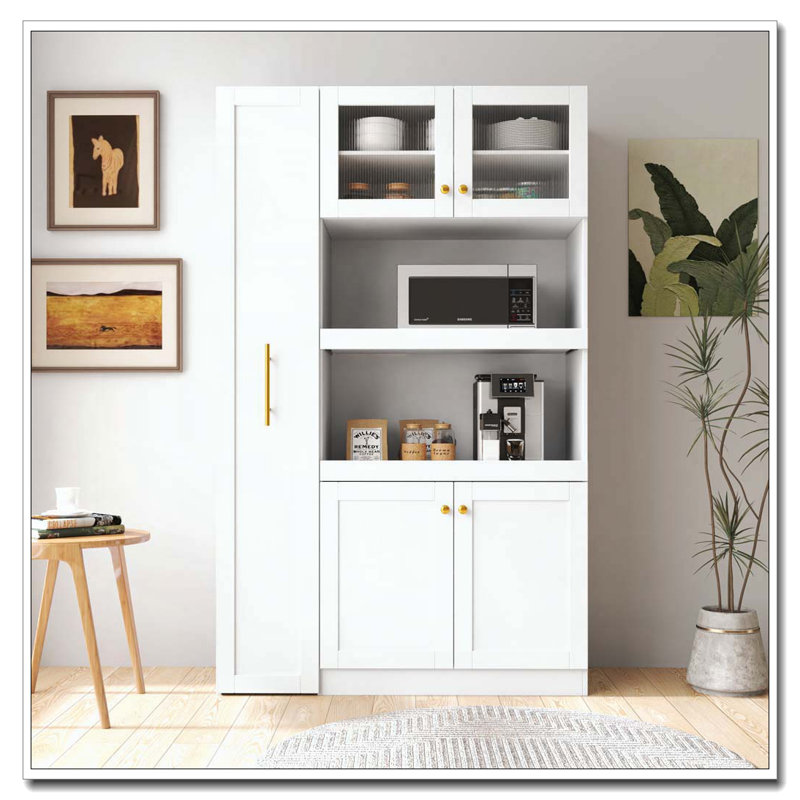 Organisateur de garde-manger 4 tablettes, Blanc