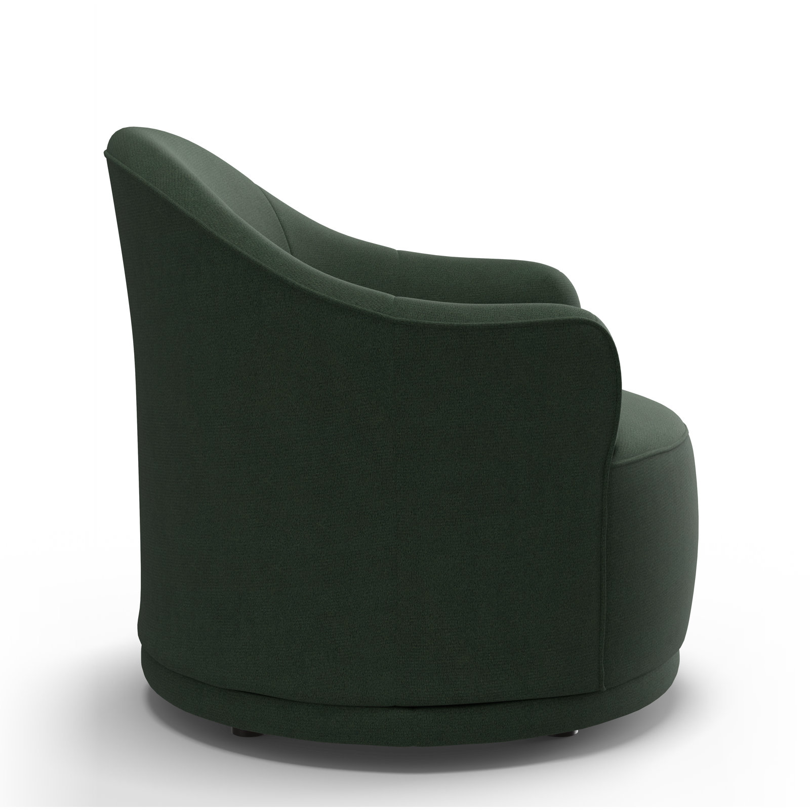 Upholstered Swivel Barrel Chair, Pine Performance Weave