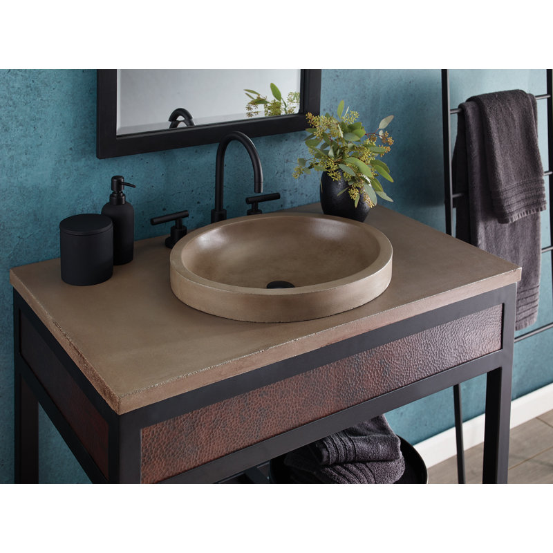 36.5" Single Bathroom Vanity Top, Charcoal
