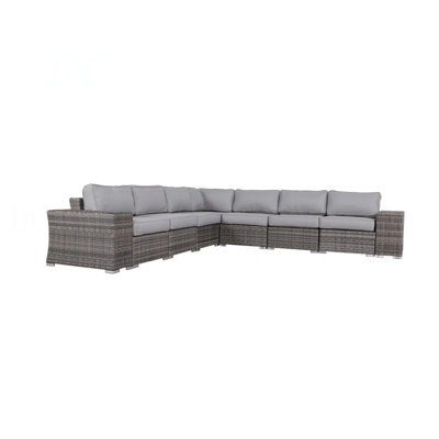 Canapé d'extérieur en osier entièrement assemblé - Mobilier de patio pré-assemblé à installation rapide