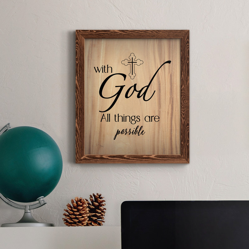 «All Things possible All Things possible», reproduction d'art sur toile, Érable, H 44 po x l 31 po x P 1 po