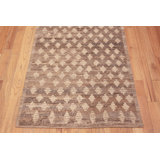 Nazmiyal Collection Modern Hallway Runner Tribal Geometric Abrash Rug