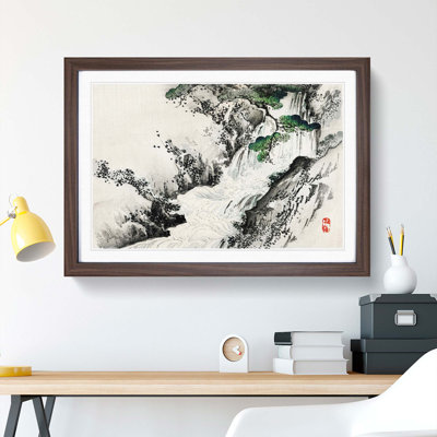 Waterfall by Kono Bairei - Picture Frame Art Print