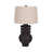 Ivy Bronx Ceramic Eared Totem Table Lamp, 30-Inch, Chic Black Design