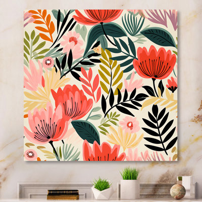 Motif de jungle, feuilles de palmier I - art mural jungle