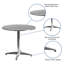 Round Aluminum Indoor-Outdoor Table with Base-374945437